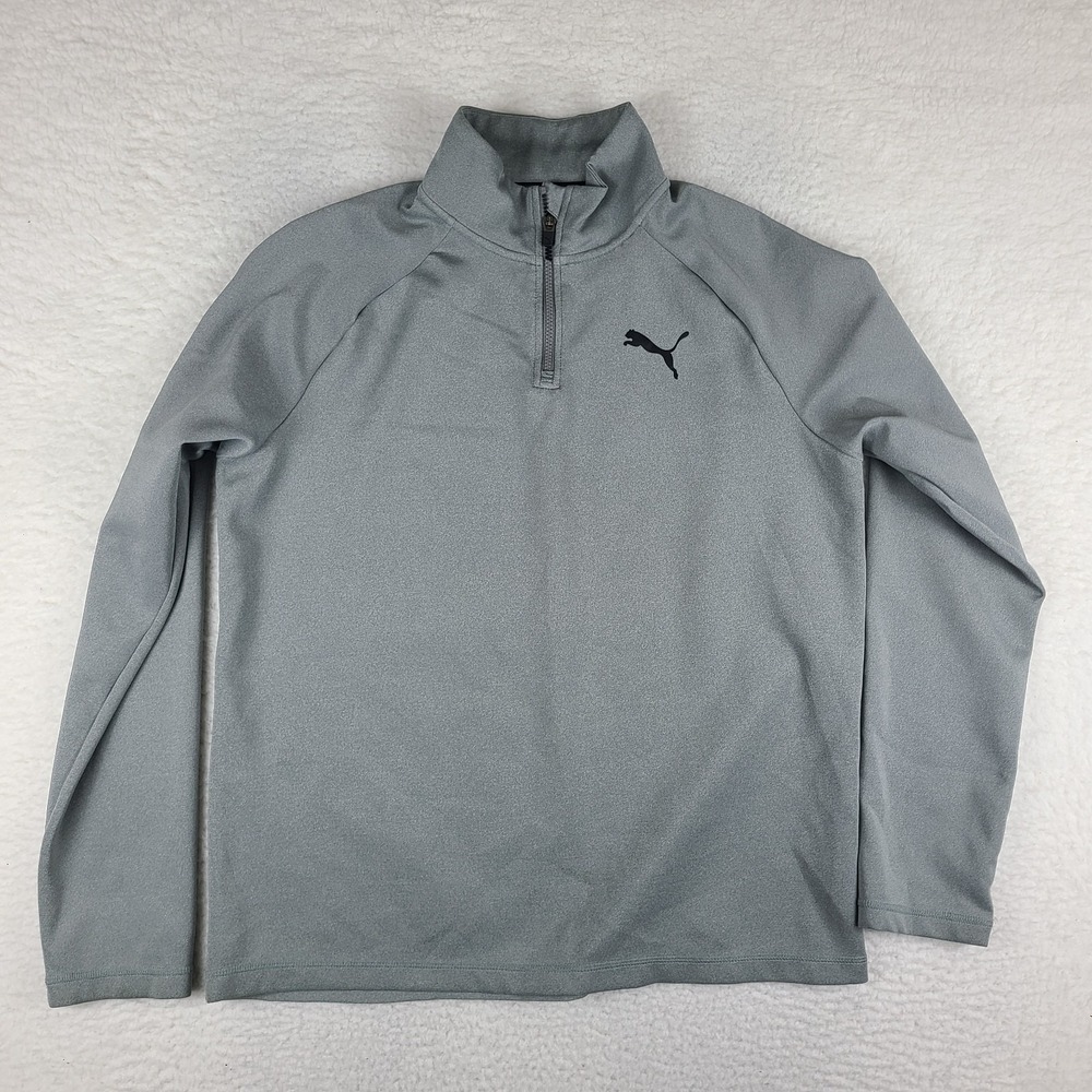 PUMA Sweater Mens‎ Large Gray Activewear Performance Tech Golf